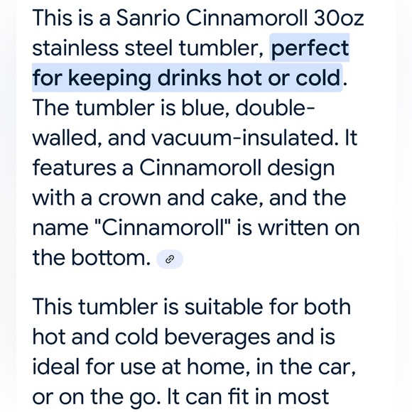 🆕 Custom Made Cinnamoroll Tumbler Blue 30 oz Tumbler NIB - Picture 3 of 6